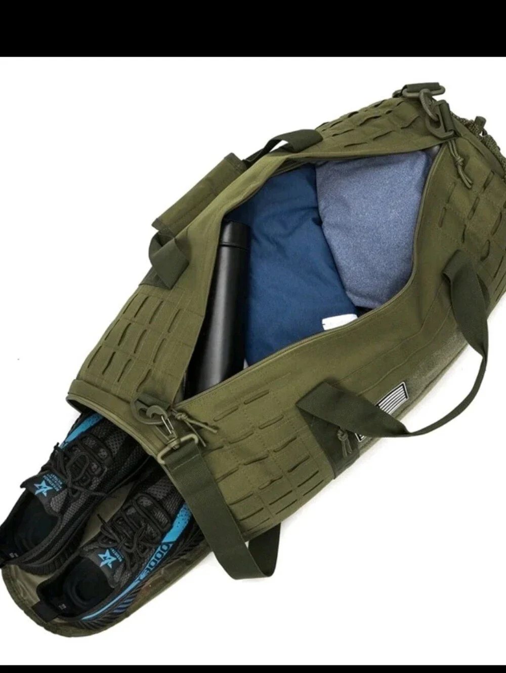 Army Green Tactical Duffel Bag - Travel & Gym Bag